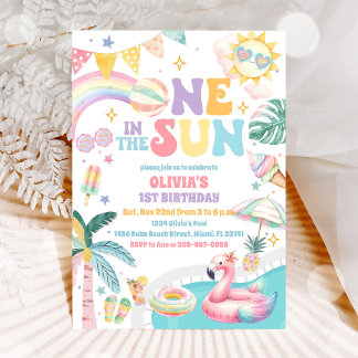 Sommer-Poolparty Einladung zum 1. Geburtstag