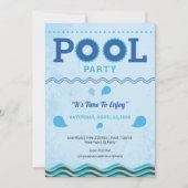 Sommer-Poolparty-Flugblattvorlage Einladung (Vorderseite)