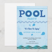 Sommer-Poolparty-Flugblattvorlage Einladung (Vorne/Hinten)
