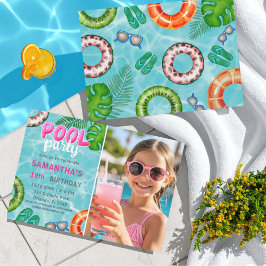 Sommer-Poolparty Geburtstagseinladung für jedes Al Einladung