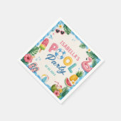 Sommer-Poolparty-Geburtstagsservietten Serviette (Ecke)