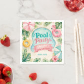 Sommer-Poolparty-Geburtstagsservietten Serviette (Beispiel)