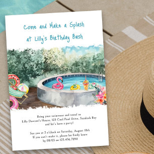 Sommer-Poolparty - Lass die Korken knallen Kinderg Einladung