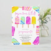 Sommer Pop auf Chillout-Eis Foto Sweet 16 Einladung (Stehend Vorderseite)