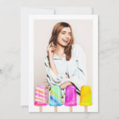 Sommer Pop auf Chillout-Eis Foto Sweet 16 Einladung (Rückseite)