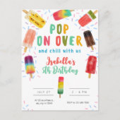 Sommer-Pop-Eis-Geburtstagsfeier Postkarte (Vorderseite)