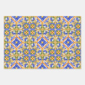 Sommer,Portugiesische Fliesen,Zitrusfrüchte,Zitron Geschenkpapier Set (Vorderseite 2)