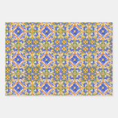 Sommer,Portugiesische Fliesen,Zitrusfrüchte,Zitron Geschenkpapier Set (Vorderseite)