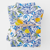 Sommer,Portugiesische Fliesen,Zitrusfrüchte,Zitron Geschenkpapier Set (Beispiel)