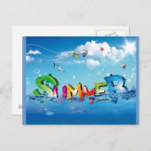 Sommer Postkarte (Vorne/Hinten)