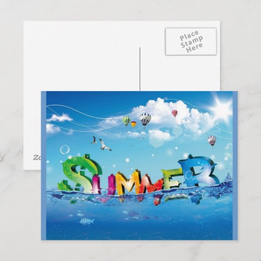 Sommer Postkarte (Vorne/Hinten)