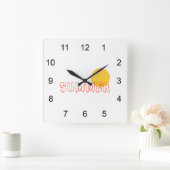 Sommer Quadratische Wanduhr (Zuhause)