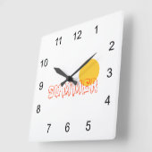 Sommer Quadratische Wanduhr (Winkel)