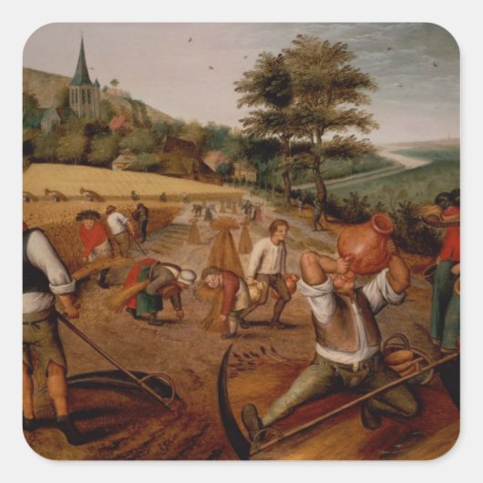 Sommer Quadratischer Aufkleber (Vorderseite)