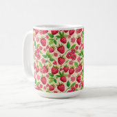 Sommer-Rasberry-Garten Botanisches Fruchtmuster Kaffeetasse (Vorderseite Links)