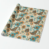 Sommer Retro Geschenkpapier (Ungerollt)