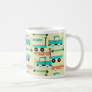 Sommer-Retro-Räder Roller Autos Wagen LKWs Kaffeetasse