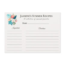 Sommer-Rezeptkarte | Zitrus- und Blumenküche