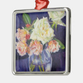 Sommer-Rosen 2007 Silbernes Ornament (Links)