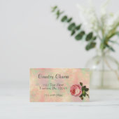 Sommer-Rosen-Geschäfts-Karte Visitenkarte (Stehend Vorderseite)