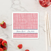 Sommer-Rot-Gingham, Kariert 4. Juli Serviette (Beispiel)