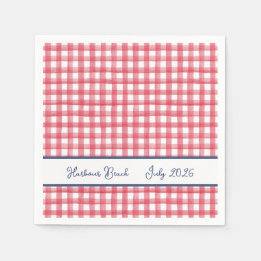 Sommer-Rot-Gingham, Kariert 4. Juli Serviette