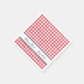 Sommer-Rot-Gingham, Kariert 4. Juli Serviette (Ecke)