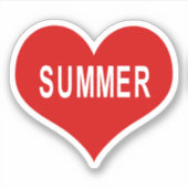 SOMMER Rote Liebe Herz Vinyl Sticker (Vorderseite)