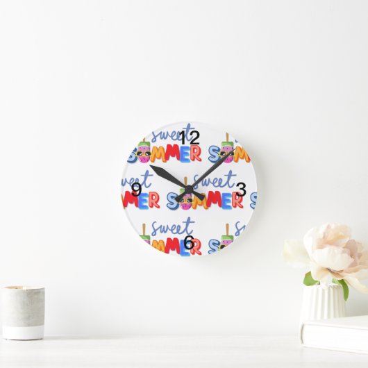 Sommer Runde Wanduhr (Zuhause)