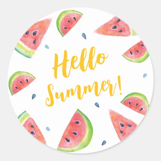 Sommer Runder Aufkleber (Vorderseite)