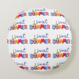 Sommer Rundes Kissen