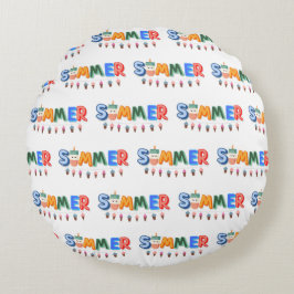 Sommer Rundes Kissen