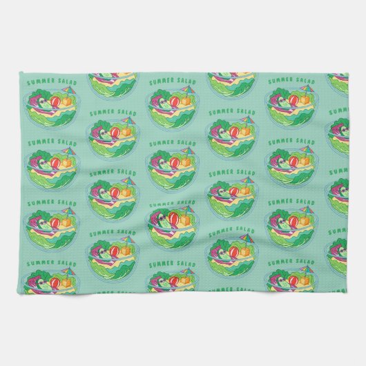 Sommer-Salat Geschirrtuch (Horizontal)