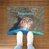 Sommer Sandalen am Strand stürzen und waten Fußmatte