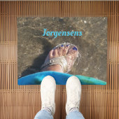 Sommer Sandalen am Strand stürzen und waten Fußmatte