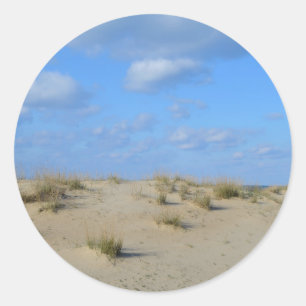 Sommer-Sanddünen-Strand-Aufkleber Runder Aufkleber