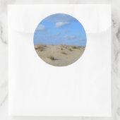 Sommer-Sanddünen-Strand-Aufkleber Runder Aufkleber (Tasche)