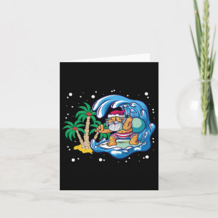 Sommer Santa Surfing Beach weht Weihnachten im Jul Karte