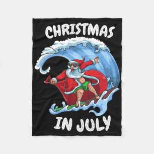 Sommer-Santa-Weihnachten im Juli-Surfing-Urlaub Gi Fleecedecke