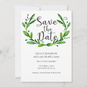 Sommer Save the Date. Hochzeitsankündigung im Gart Date