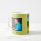 Sommer-Scheune und Kevin-Malerei Kaffeetasse (Vorderseite Links)