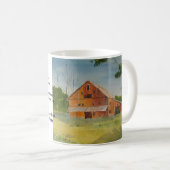 Sommer-Scheune und Kuh-Weg-Tasse Kaffeetasse (VorderseiteRechts)