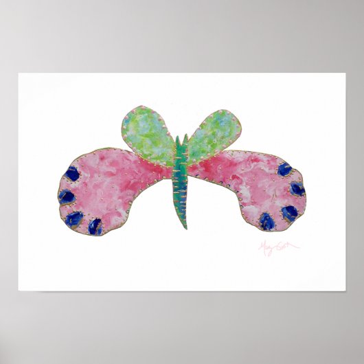 Sommer Schmetterling Druck Poster (Vorne)