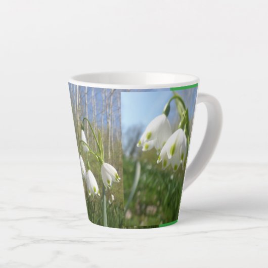 Sommer-Schneeflocken & Blue Sky Latte Tasse (Rechte Ecke)