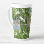 Sommer-Schneeflocken Collage Latte Tasse (Linke Ecke)