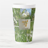 Sommer-Schneeflocken Collage Latte Tasse (Vorderseite)