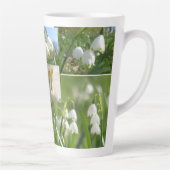 Sommer-Schneeflocken Collage Latte Tasse (Rechts)