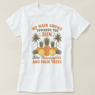 Sommer Schwarze Haar Würdigung Tropisches Kundensp T-Shirt