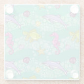 Sommer-Seemuster Glasuntersetzer (Rückseite)