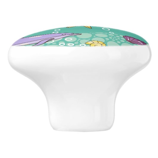 Sommer-Seemuster Keramikknauf (Seitenansicht)